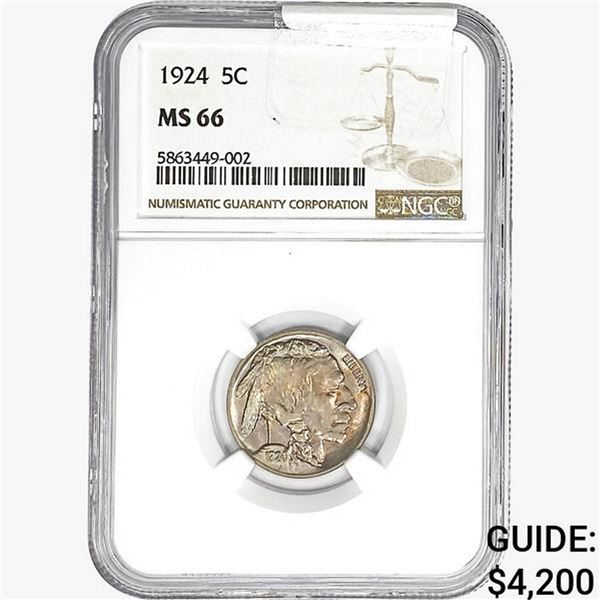 1924 Buffalo Nickel NGC MS66