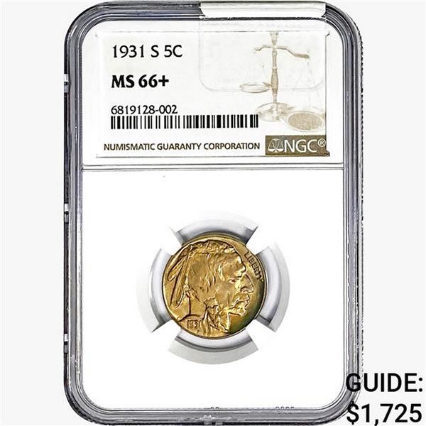 1931-S Buffalo Nickel NGC MS66+