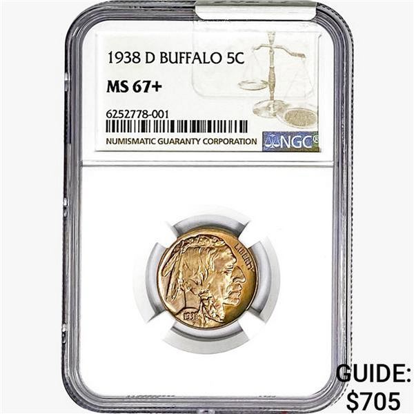 1938-D Buffalo Nickel NGC MS67+