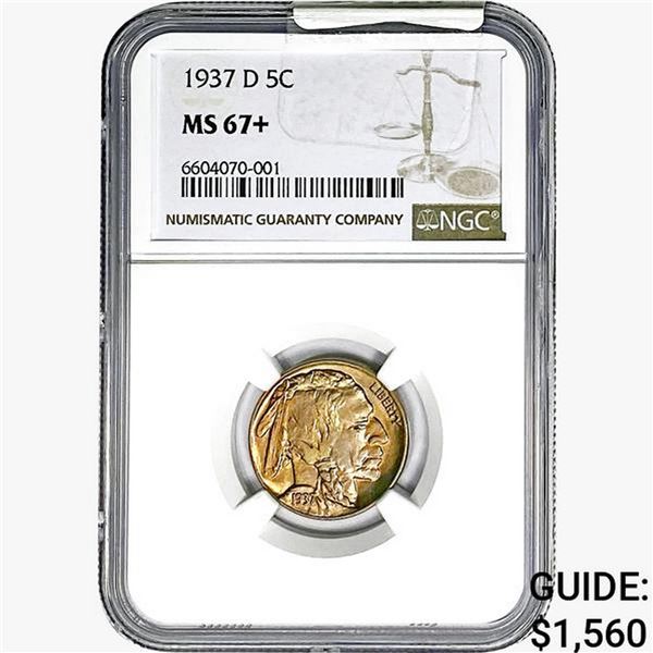 1937-D Buffalo Nickel NGC MS67+