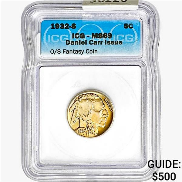 1932-S Buffalo Nickel ICG MS69 O/S Fantasy