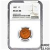 Image 1 : 1887 Indian Head Cent NGC MS65 RB