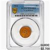 Image 1 : 1864 Indian Head Cent PCGS MS64 RB L on Ribbon