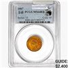 Image 1 : 1867 Indian Head Cent PCGS MS64 RB