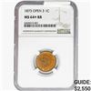 1873 Indian Head Cent NGC MS64+ RB Open 3