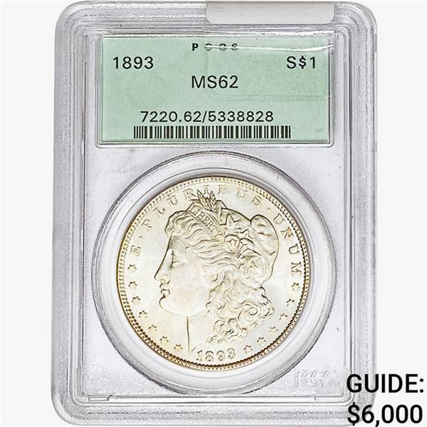 1893 Morgan Silver Dollar PCGS MS62