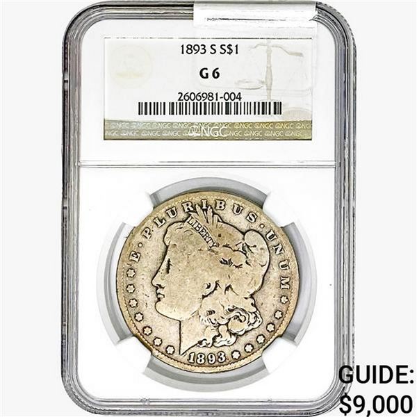 1893-S Morgan Silver Dollar NGC G6