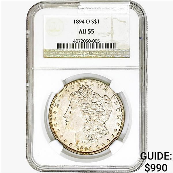 1894-O Morgan Silver Dollar NGC AU55