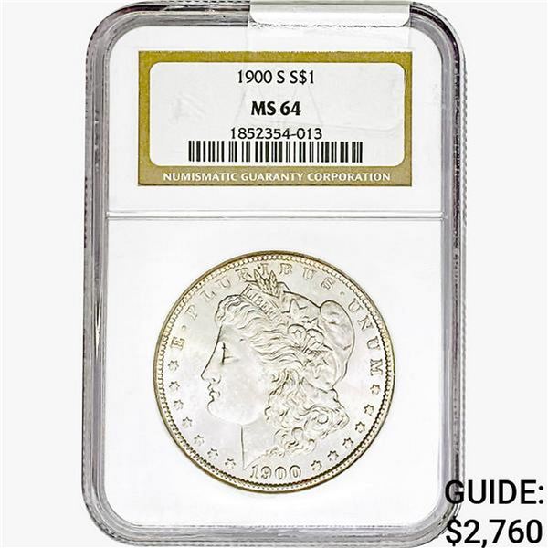 1900-S Morgan Silver Dollar NGC MS64