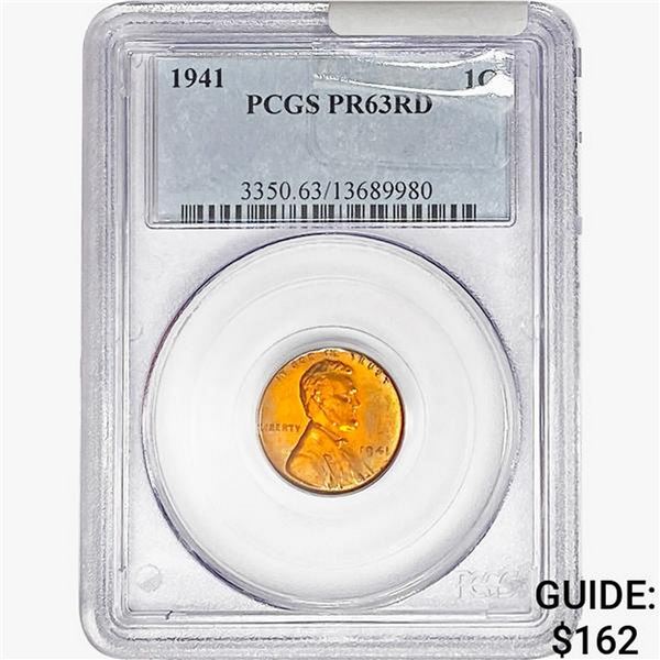 1941 Wheat Cent PCGS PR63 RD