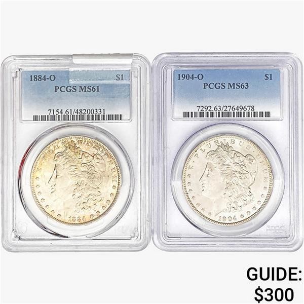 [2]1884/1904-O Morgan Silver Dollar PCGS MS61-63