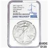 Image 1 : 2021 Silver Eagle NGC MS70 Eagle Landing T-2
