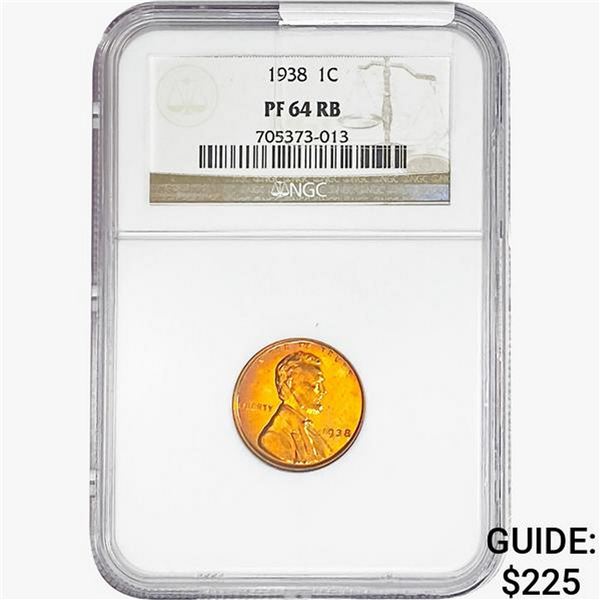 1938 Wheat Cent NGC PF64 RB