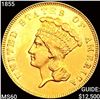 Image 1 : 1855 $3 Gold Piece UNCIRCULATED