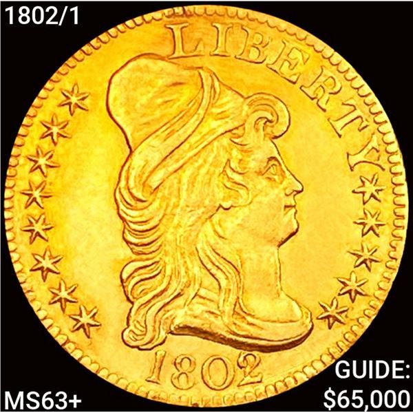 1802/1 $5 Gold Half Eagle CHOICE BU+