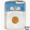 Image 1 : 1913 Wheat Cent ANACS MS65 RB