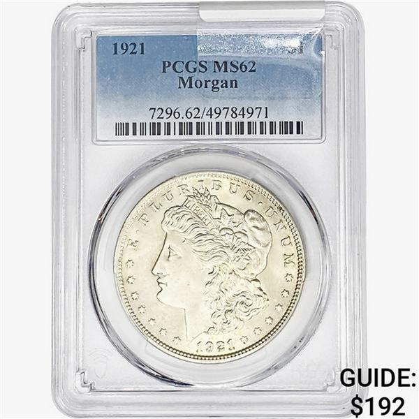 1921 Morgan Silver Dollar PCGS MS62