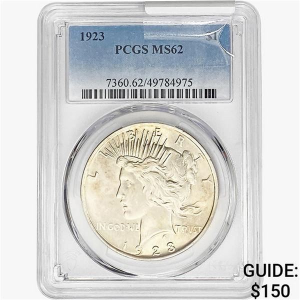 1923 Morgan Silver Dollar PCGS MS62