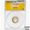 Image 1 : 1913 Barber Dime ANACS MS63