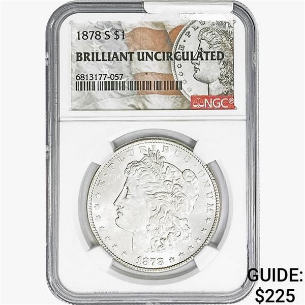 1878-S Morgan Silver Dollar NGC BU