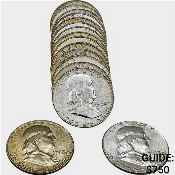 1963-D BU Roll of Franklin Half Dollars [16 Coins]