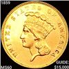 Image 1 : 1859 $3 Gold Piece UNCIRCULATED