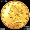 Image 1 : 1891-CC $10 Gold Eagle UNCIRCULATED