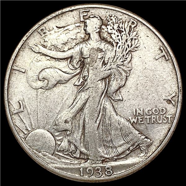 1938 D Walking Liberty Half Dollar NEARLY UNCIRCULATED