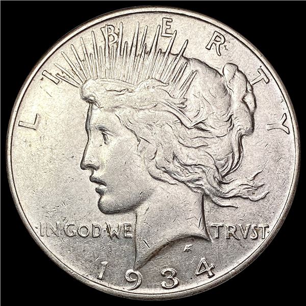 1934 D Silver Peace Dollar CLOSELY UNCIRCULATED