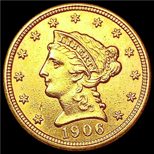 1906 $2.50 Gold Quarter Eagle CLOSELY UNCIRCULATED