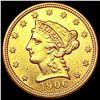 Image 1 : 1906 $2.50 Gold Quarter Eagle CLOSELY UNCIRCULATED