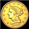 Image 1 : 1905 $2.50 Gold Quarter Eagle CLOSELY UNCIRCULATED