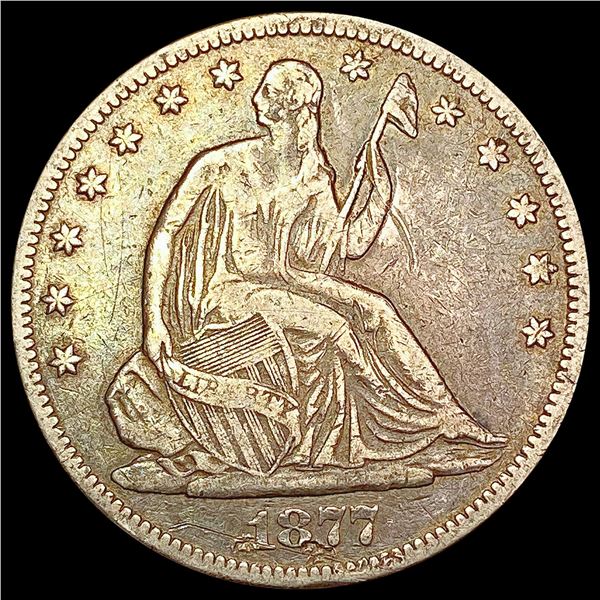 1877 Seated Liberty Half Dollar NEARLY UNCIRCULATED