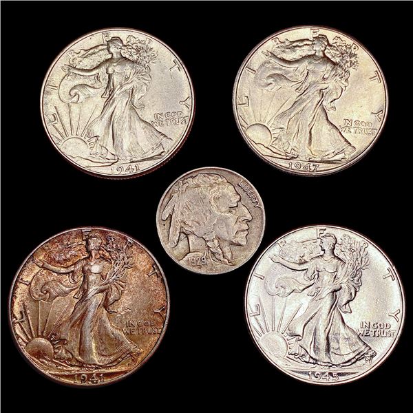 1929-1947 Type Coin Lot (5) HIGH GRADE