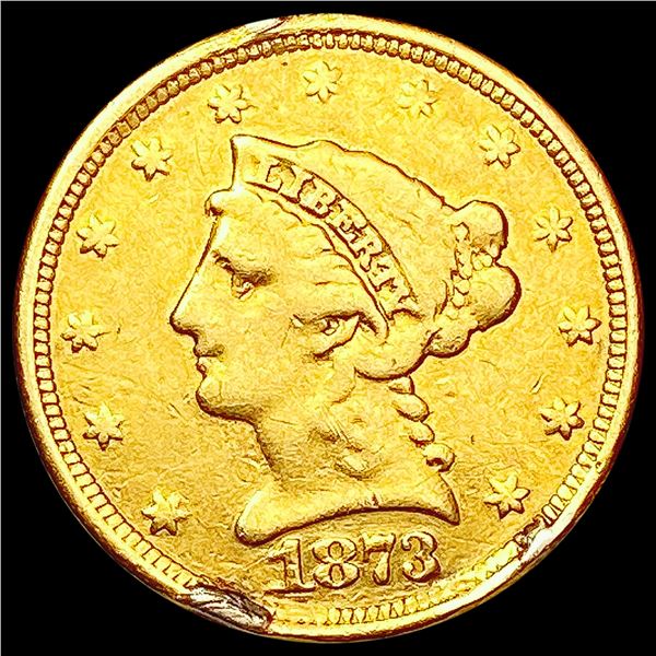 1873 $2.50 Gold Quarter Eagle LIGHTLY CIRCULATED