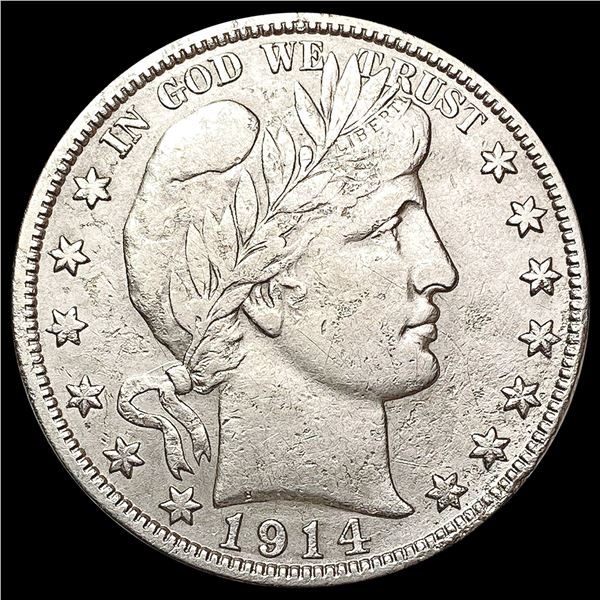 1914 S Barber Half Dollar CLOSELY UNCIRCULATED