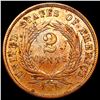 Image 2 : 1866 Two Cent Piece NEARLY UNCIRCULATED