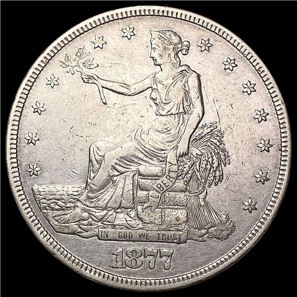 1877 S Silver Trade Dollar NEARLY UNCIRCULATED