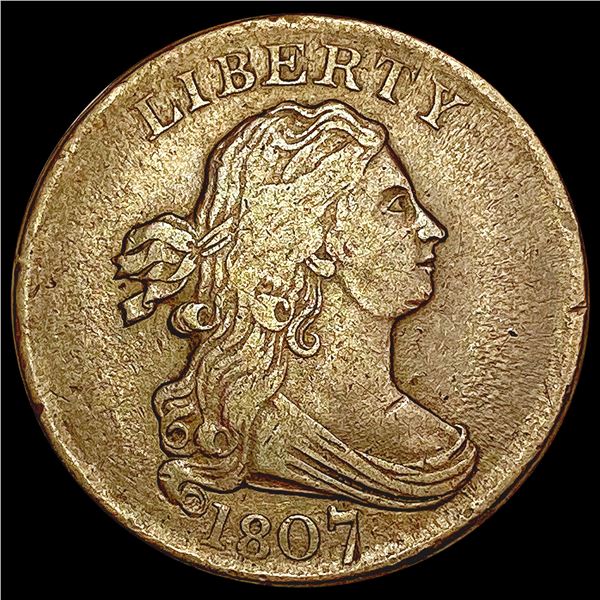 1807 Draped Bust Half Cent NICELY CIRCULATED