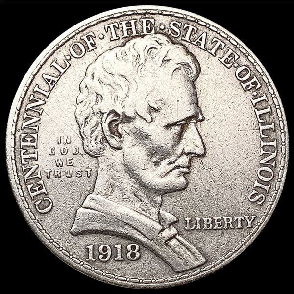 1918 Illinois Half Dollar NEARLY UNCIRCULATED