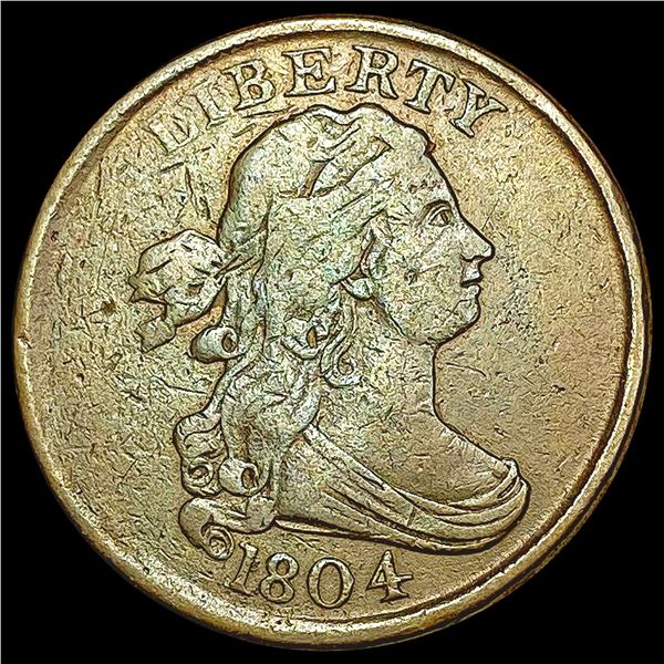 1804 PL4 Draped Bust Half Cent LIGHTLY CIRCULATED
