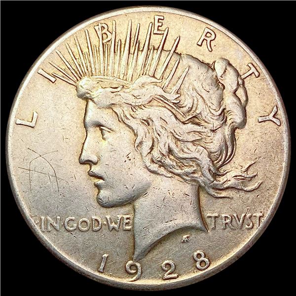 1928 Silver Peace Dollar NEARLY UNCIRCULATED