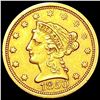 Image 1 : 1850 $2.50 Gold Quarter Eagle CLOSELY UNCIRCULATED