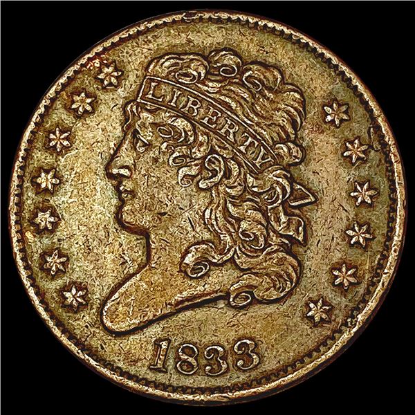 1833 Classic Head Half Cent CLOSELY UNCIRCULATED