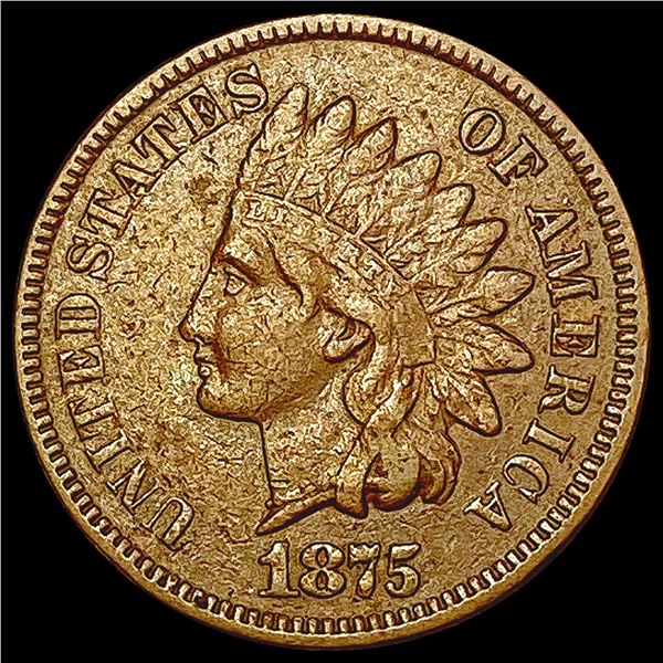 1875 Indian Head Cent LIGHTLY CIRCULATED