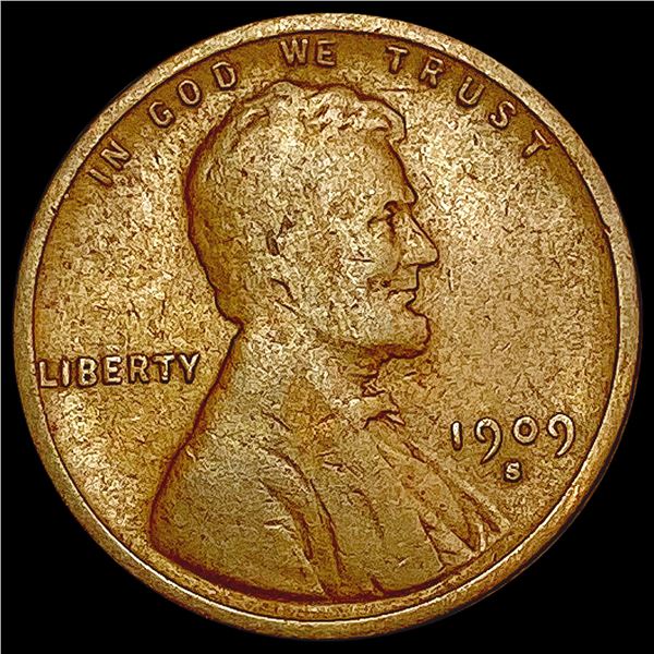 1909-S Wheat Cent LIGHTLY CIRCULATED