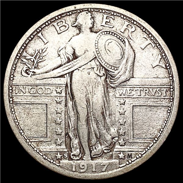 1917-S Type 1 Standing Liberty Quarter LIGHTLY CIRCULATED