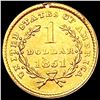 Image 2 : 1851 Rare Gold Dollar CLOSELY UNCIRCULATED