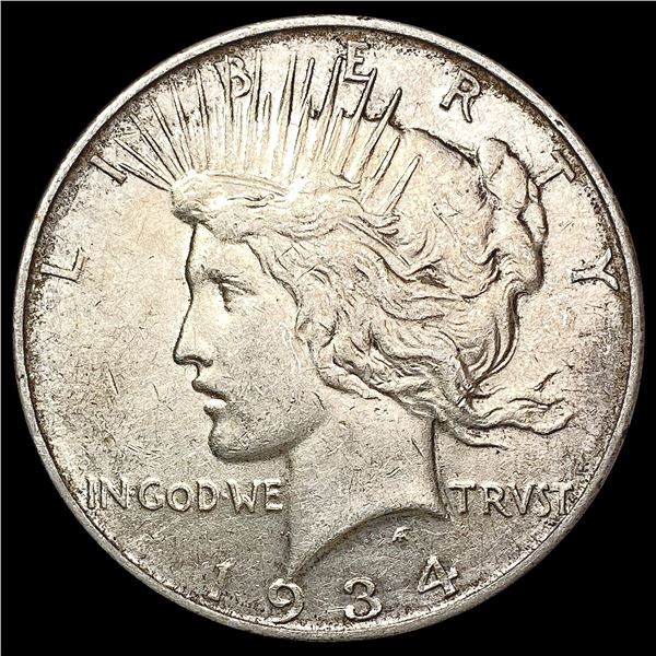 1934-D Silver Peace Dollar NEARLY UNCIRCULATED