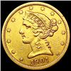 Image 1 : 1901 $5 Gold Half Eagle CLOSELY UNCIRCULATED